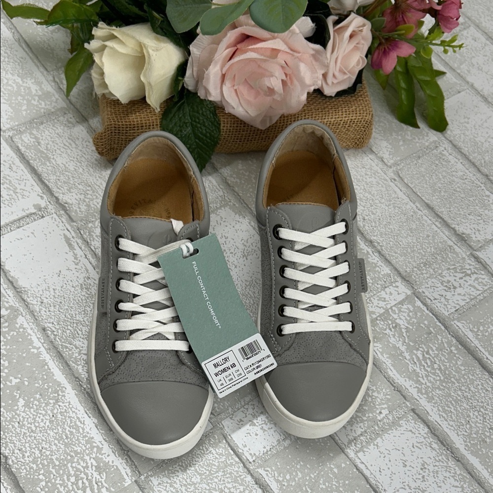 REVITALIGN Gray Sneakers with White Accents